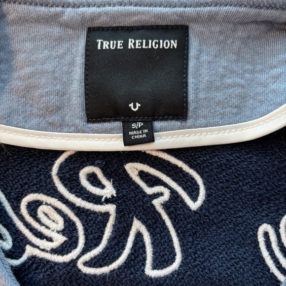 True Religion Zip Up Active Baseball Top Sweatshirt Streetwear Men's Size Small - Picture 5 of 11